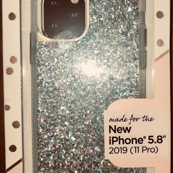 iPhone 11 Pro 5.8 Silver Glitter Case - Picture 6 of 7